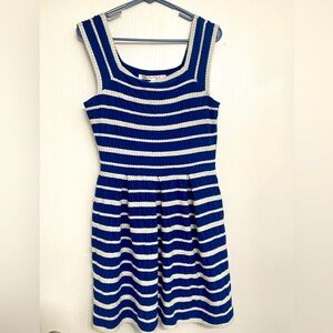 Max Studio blue striped cotton dress